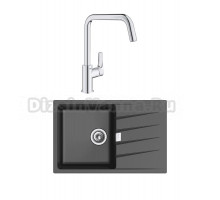 Комплект Мойка Rivelato Raum RM-78 antracite + Смеситель Grohe Eurosmart 30567000