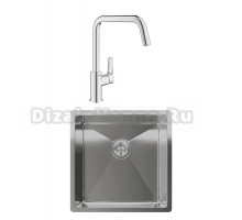 Комплект Мойка Rivelato Rinox 4444 UN нержавеющая сталь + Смеситель Grohe Eurosmart 30567000