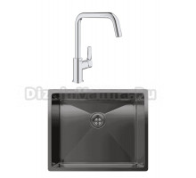 Комплект Мойка Rivelato Rinox 5444 UN PVD black + Смеситель Grohe Eurosmart 30567000