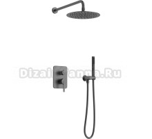 Душевой комплект AltroBagno Unione 040108 GrMt С ВНУТРЕННЕЙ ЧАСТЬЮ, оружейная сталь