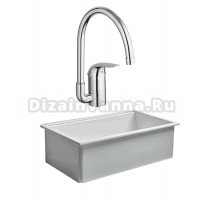 Комплект Мойка Simas Lavabi Q600 bia + Смеситель Grohe Euroeco 32752000