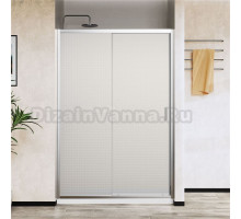 Душевая дверь в нишу Vincea City VDS-5CT150CLB 150 см, профиль черный матовый, стекло прозрачное