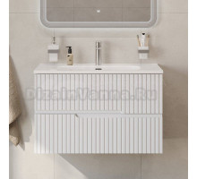 Тумба с раковиной Cezares Duet 90 bianco lucido, раковина Cezares CZR-8095-90