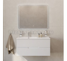 Мебель для ванной комнаты Cezares Duet 100 L bianco lucido, раковина Cezares CZR-8095-100-L