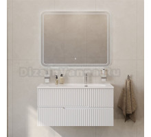 Мебель для ванной комнаты Cezares Duet 100 R bianco lucido, раковина белая CZR-8095-100-R