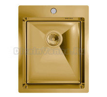Мойка кухонная Floracio Steel F.4151.GD матовое золото