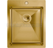 Мойка кухонная Floracio Steel F.4151.GDD матовое золото, декор