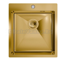Мойка кухонная Floracio Steel F.4651.GD матовое золото