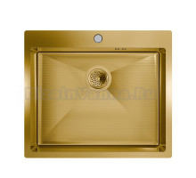 Мойка кухонная Floracio Steel F.5951.GDD матовое золото, декор