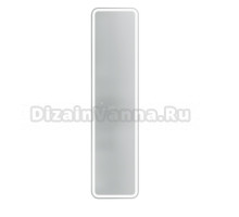 Шкаф-пенал для ванной с зеркалом Creto Marsel 40 R с подсветкой, белый глянец