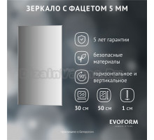 Зеркало Evoform Standard BY 0204 30х50 с фацетом