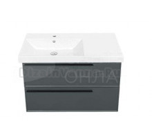Тумба с раковиной La Fenice Elba Twin 90 подвесная, grigio, раковина Cubo 90 L