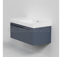 Тумба с раковиной La Fenice Elba 90 подвесная, blu grigio, раковина Cubo 90 R