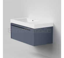 Тумба с раковиной La Fenice Elba 90 подвесная, blu grigio, раковина Cubo 90 L