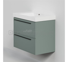 Тумба с раковиной La Fenice Elba Twin 80 подвесная, grigio, раковина Cubo 80