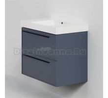 Тумба с раковиной La Fenice Elba Twin 80 подвесная, blu grigio, раковина Cubo 80