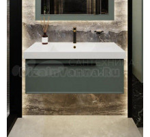 Тумба с раковиной La Fenice Elba 80 подвесная, grigio, раковина Cubo 80