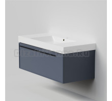 Тумба с раковиной La Fenice Elba 100 подвесная, blu grigio, раковина Cubo 100