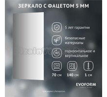 Зеркало Evoform Standard BY 0249 70х140 с фацетом