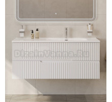 Тумба с раковиной Cezares Duet 120 R bianco lucido, раковина белая CZR-8095-120-R