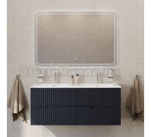 Мебель для ванной комнаты Cezares Duet 120 grafito, раковина Cezares CZR-8073-120-2 двойная