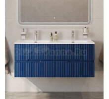 Тумба с раковиной Cezares Duet 120 sapfiro, раковина Cezares CZR-8095-120-2 двойная