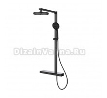 Душевая стойка Vincea Aspire VSFS-4AS1MB с изливом, матовая черная