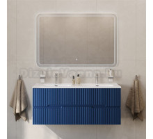 Мебель для ванной комнаты Cezares Duet 120 sapfiro, раковина Cezares CZR-8095-120-2 двойная