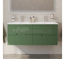 Тумба с раковиной Cezares Duet 120 фисташковый софт, раковина Cezares CZR-8073-120-2