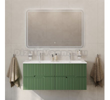 Мебель для ванной комнаты Cezares Duet 120 фисташковый софт, раковина Cezares CZR-8073-120-2 двойная