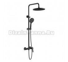 Душевая стойка Vincea Arco VSFS-4AR1MB с изливом, матовый черный