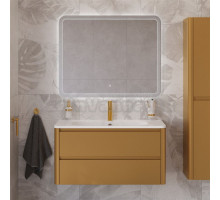 Мебель для ванной комнаты Cezares Relax 100 брашированное золото, раковина Cezares CZR-1000/480-LV-MR-NV