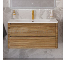 Тумба с раковиной Cezares Relax 100 дуб карамельный, раковина Cezares CZR-1000/480-LV-MR-NV