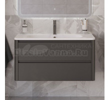 Тумба с раковиной Cezares Relax 100 оружейная сталь, раковина Cezares CZR-1000/480-LV-MR-NV