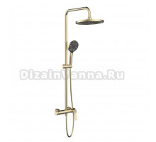 Душевая стойка Vincea Arco VSFS-4AR1BG с изливом, брашированное золото