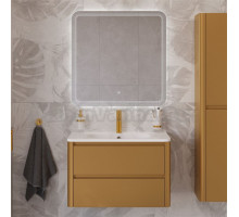 Мебель для ванной комнаты Cezares Relax 80 брашированное золото, раковина Cezares CZR-800/480-LV-MR-NV