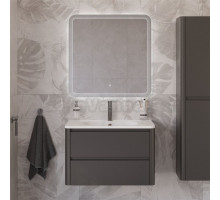 Мебель для ванной комнаты Cezares Relax 80 оружейная сталь, раковина Cezares CZR-800/480-LV-MR-NV