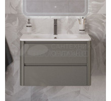 Тумба с раковиной Cezares Relax 80 сатин, раковина Cezares CZR-800/480-LV-MR-NV