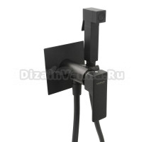 Гигиенический душ Mariani Rebel B14185RE со смесителем, С ВНУТРЕННЕЙ ЧАСТЬЮ, черный матовый