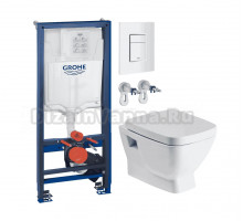 Комплект Унитаз подвесной Santek Нео 1WH302423 + Инсталляция Grohe Rapid SL 38772SH0 3 в 1 с панелью смыва