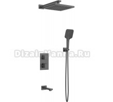 Душевой комплект AltroBagno Lamberto 040411 GrMt С ВНУТРЕННЕЙ ЧАСТЬЮ, оружейная сталь