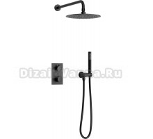 Душевой комплект AltroBagno Unione 040408 NeOp С ВНУТРЕННЕЙ ЧАСТЬЮ, матовый черный