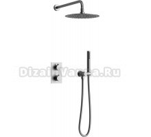 Душевой комплект AltroBagno Unione 040409 GrMt С ВНУТРЕННЕЙ ЧАСТЬЮ, оружейная сталь