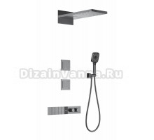 Душевой комплект Wonzon & Woghand WW-D4538-A-BGG С ВНУТРЕННЕЙ ЧАСТЬЮ, темный графит