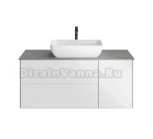 Тумба под раковину без столешницы KERAMA MARAZZI Plaza Modern 120 подвесная,с ящиками, белая