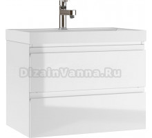 Тумба под раковину подвесная Домино, Classica 70 Graffo белый глянец В2