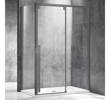 Душевой уголок Vincea Lugano VSR-1L9013CLGM-1 130х90, профиль вороненая сталь, стекло прозрачное