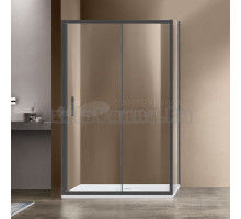Душевой уголок Vincea Garda VSR-1G8011CLGM 110х80, профиль вороненая сталь, стекло прозрачное