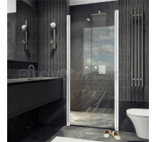 Душевая дверь в нишу Maybahglass MGD-425-1 120 см, профиль матовый белый, стекло прозрачное