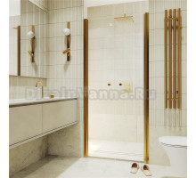 Душевая дверь в нишу Maybahglass MGD-425-3 120 см, профиль матовое золото, стекло прозрачное